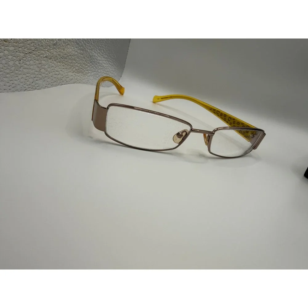 Marc by Marc Jacobs MMJ 484 Bronze Yellow Leopard Rectangular Eyeglasses Frames